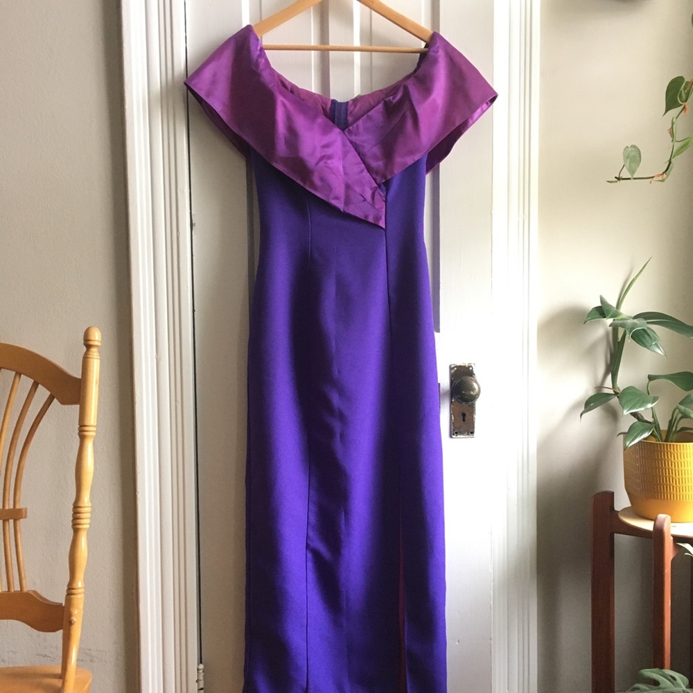 Vintage late 90s off-shoulder gown